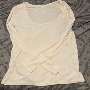 Shein curve cream lightweight long sleeve